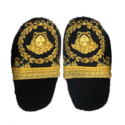 versace robe slippers|Versace slippers price.